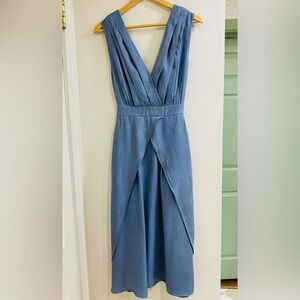 San is Elegant Sleeveless Blue Maxi Dress medium